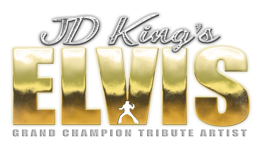 Elvis impersonator JD King's gold and silver website logo