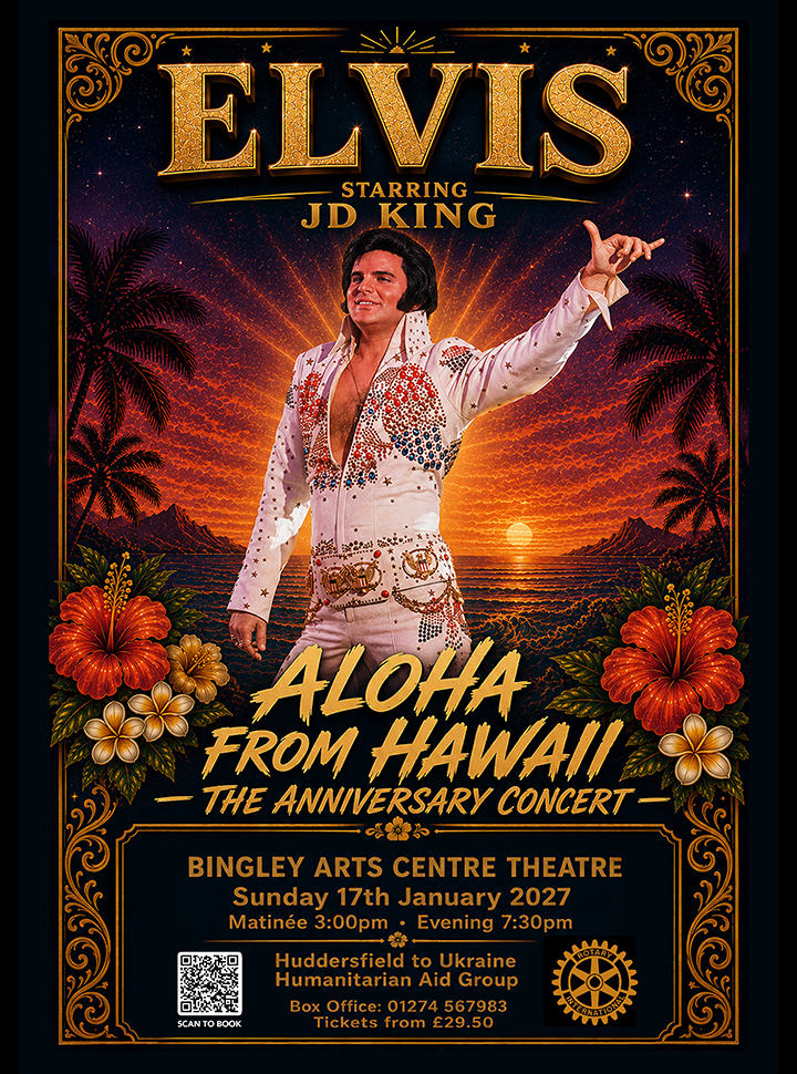 EVENT TITLE 4 poster – JD King Elvis tribute at Venue Name, Town
