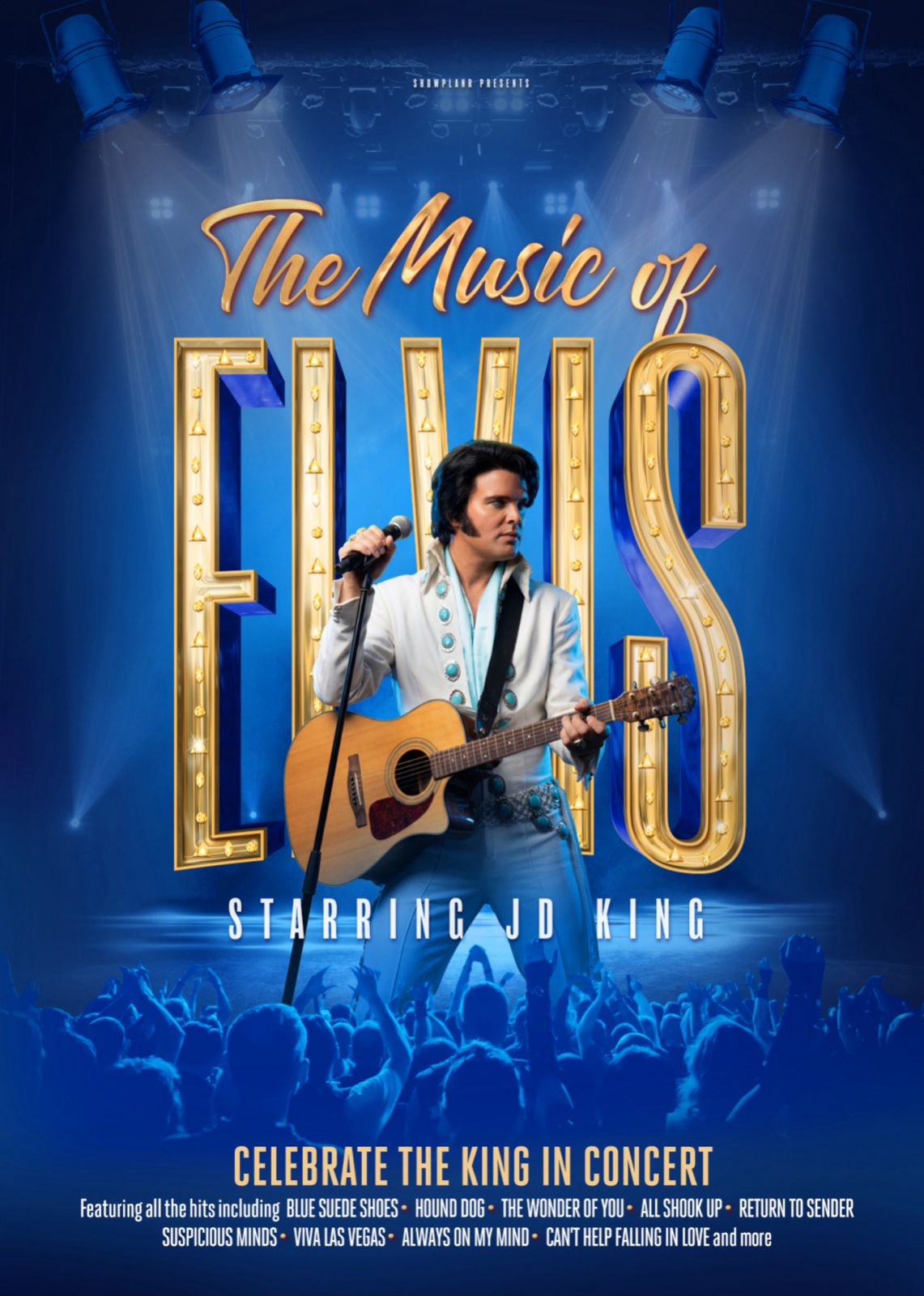 EVENT TITLE 1 poster – JD King Elvis tribute at Venue Name, Town